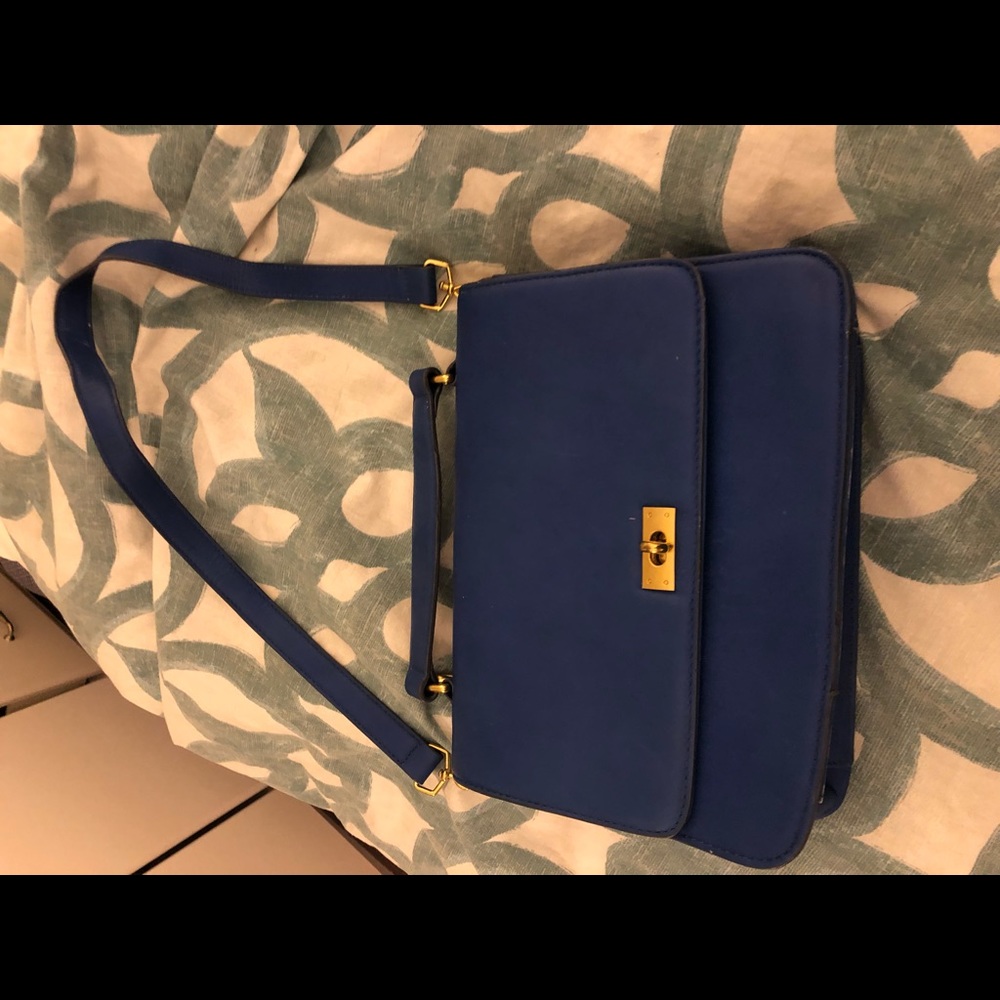 J crew blue purse with tags